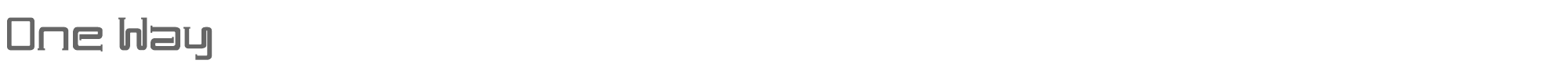 Sample characters One Way Font